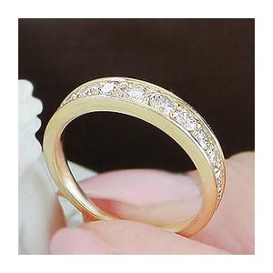 K18 YG ゴールド 指輪 リング エタニティ グラデーション 0.50ctUP 10年 10石 10粒 フチあり ber0257 |  | 03