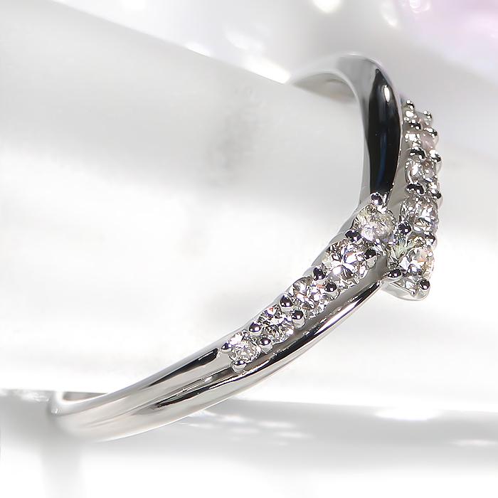 pt900 0.2ct テンダイヤモンド リング プラチナ ハードプラチナ ダイヤモンド ダイヤ 指輪 リング 0.2ct 10石 10粒 テンダイヤモンド Vライン ber0261の画像