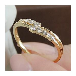 K18 YG WG PG ゴールド ダイヤモンド ダイヤ 指輪 リング 0.2ct 10石 10粒 テンダイヤモンド Vライン ber0262 |  | 03