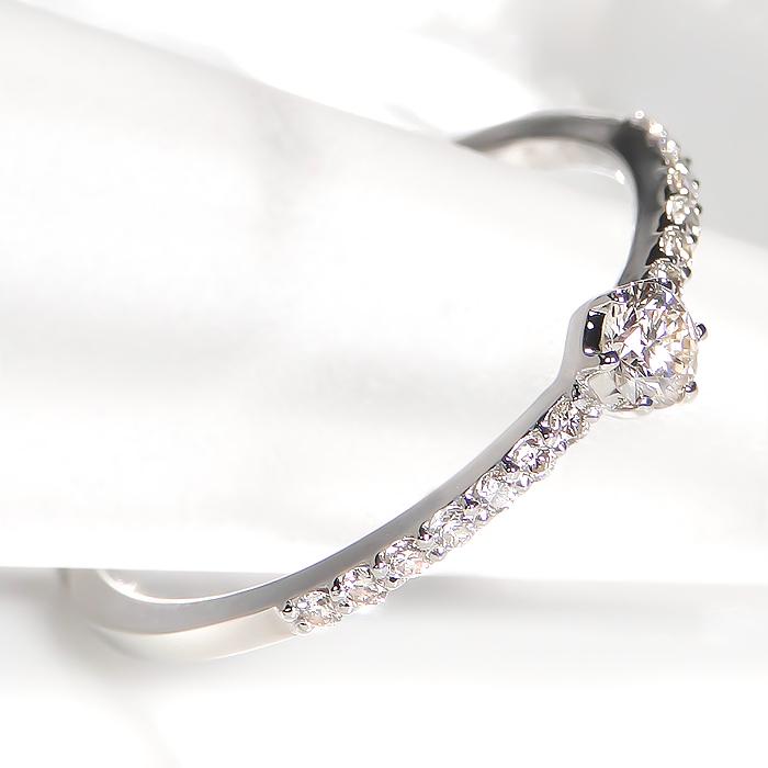 pt900 0.20ct プラチナ ダイヤモンドリング ダイヤ 指輪 リング 0.20ct エタニティ 一粒 18k 18金 華奢 4月 誕生石 上品 細身 ber0267の画像