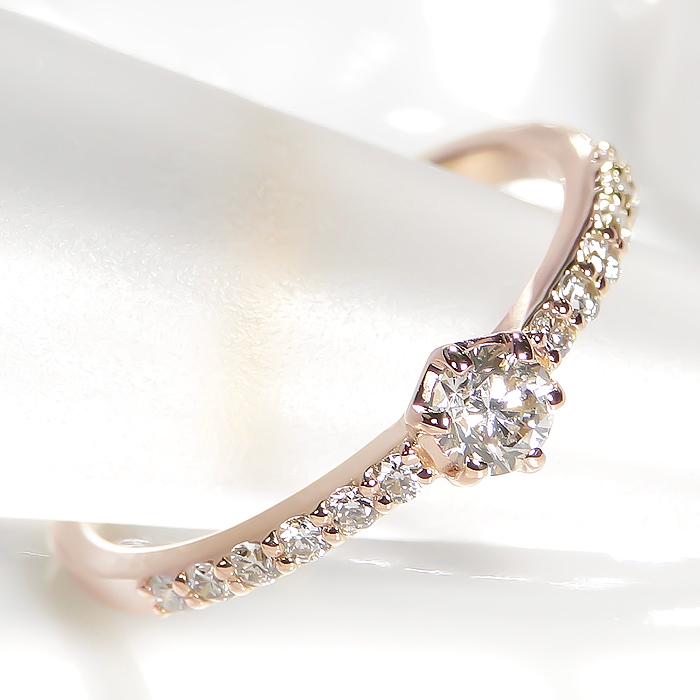 K18 YG WG PG 0.35ct ダイヤモンド ダイヤ 指輪 リング ゴールド 0.35ct 大粒 18k 18金 可愛い 4月 誕生石 ber0270の画像