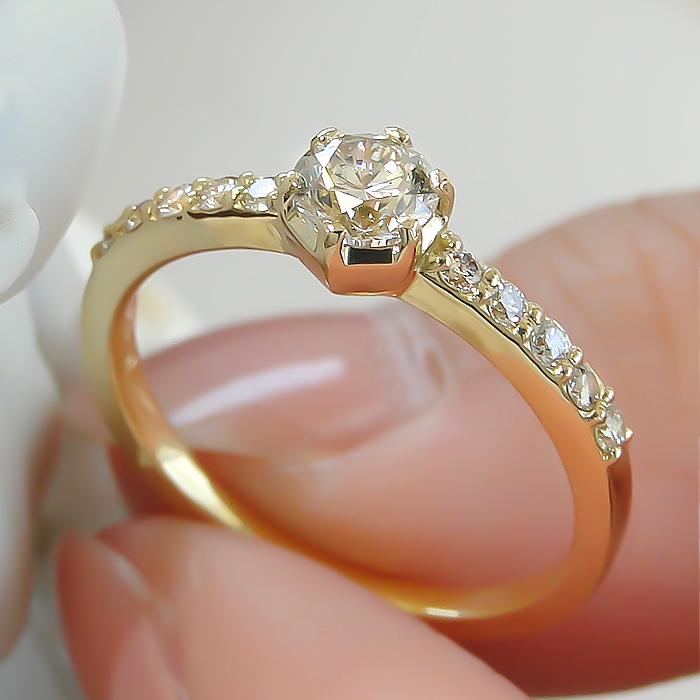 K18 YG WG PG 0.45ct　ダイヤモンド ダイヤ 指輪 リング 大粒 エタニティ 18k ゴールド 18金 0.45ct ber0272の画像