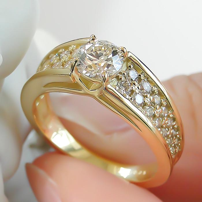 K18 YG PG WG 0.85ct ダイヤモンド ダイヤ 指輪 リングゴールド