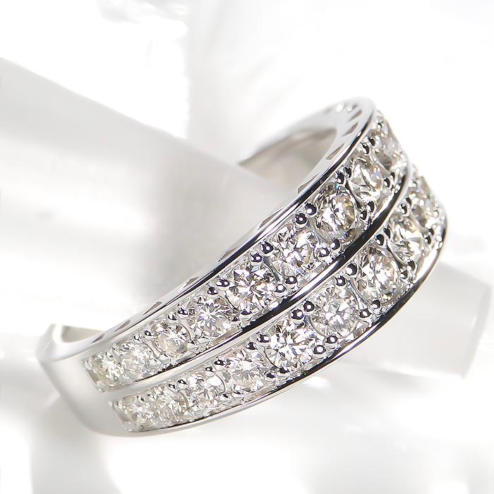 pt900【1.0ct】ダイヤモンド 2連 エタニティリング プラチナ900 プラチナ 1ct 1.0 1カラット エタニティ 2連 ダイア リング 結婚指輪 エンゲージリング  ber0278 |  | 01