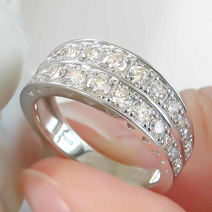 pt900【1.0ct】ダイヤモンド 2連 エタニティリング プラチナ900 プラチナ 1ct 1.0 1カラット エタニティ 2連 ダイア リング 結婚指輪 エンゲージリング  ber0278 |  | 02