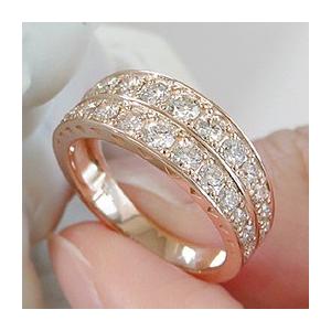 K18 WG PG YG ゴールド ダイヤモンド ダイヤ 指輪 リング 1.0ct 1カラット エタニティ 2連 エンゲージ 18k 18金 ber0279 |  | 03