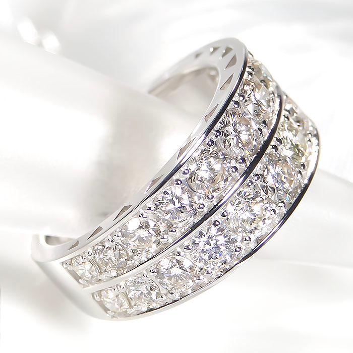 pt900 2.0ct ダイヤモンド 2連 エタニティリング プラチナ900 プラチナ 2ct 2.0 2カラット エタニティ 2連 ブライダルリング 人気 豪華 幅広 ジュエリー ber0280 |  | 01