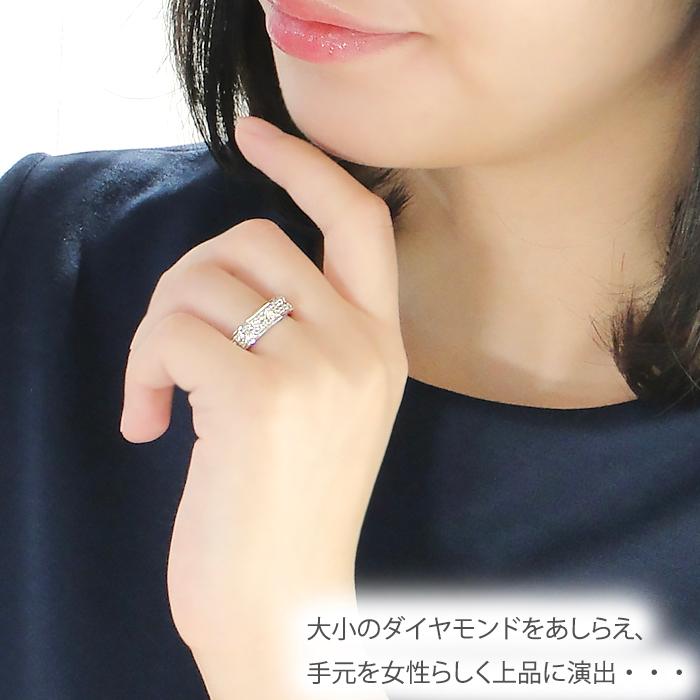 pt900 0.70ctUP プラチナ ダイヤモンド ダイヤ 指輪 リング エタニティ 0.7ct フチあり ber0288 |  | 02