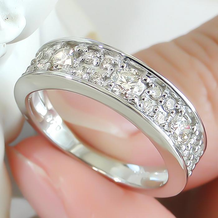 pt900 0.70ctUP プラチナ ダイヤモンド ダイヤ 指輪 リング エタニティ 0.7ct フチあり ber0288 |  | 03