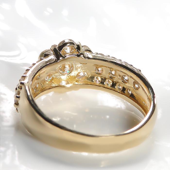 K18 YG/WG/PG 1.00ct ゴールド 指輪 リング ダイヤモンド ダイヤ 1 