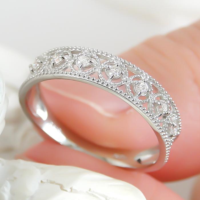 pt900 0.12ct ダイヤモンド アンティークリング プラチナ PT 0.1カラット ダイヤ エタニティ ダイア アンティーク ミル打ち 指輪 プレゼント クラシカル ber0296 |  | 03