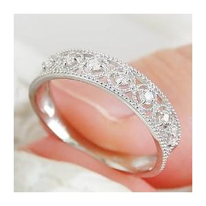 18Kゴールド　ダイヤ ミル打ちリング Jewelry i ミル打ち リング 2.5mm幅 18金 指輪 メンズ K18