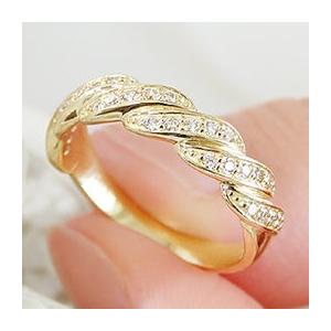 ゴールド ツイスト 0.2カラット ダイヤモンド リング 指輪 イエローゴールド 送料無料 ダイヤ 18k 18金 人気 シンプル 上品 可愛い 0.2ct YG PG WG ber0303 |  | 03