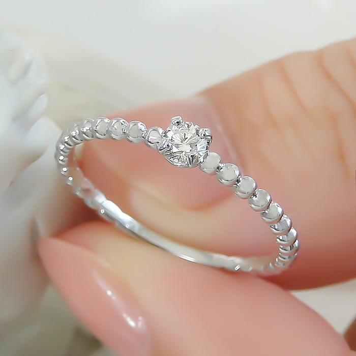 K18YG/PG/WG【0.10ct】ドットアーム 一粒 ダイヤモンド ブルーダイヤモンド ブルーダイヤ 18k 18金 ゴールド 一粒 0.10ct 細身 華奢 0.1ct PG WG YG ber0307の画像