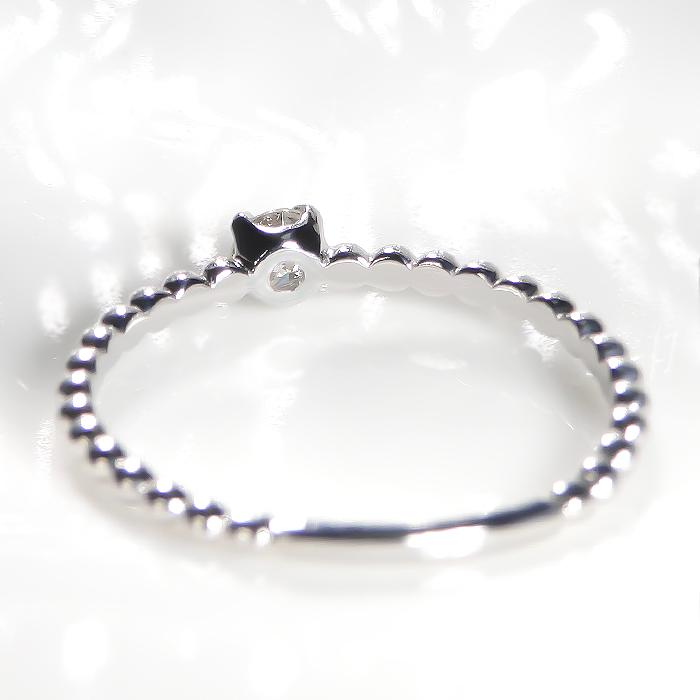 K18YG/PG/WG【0.10ct】ドットアーム 一粒 ダイヤモンド ブルーダイヤモンド ブルーダイヤ 18k 18金 ゴールド 一粒 0.10ct 細身 華奢 0.1ct PG WG YG ber0307の画像