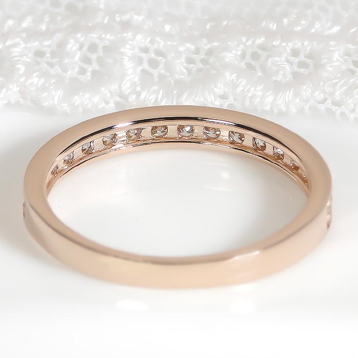 K18WG/YG/PG【0.3ctUP】ふちアリ ダイヤモンド エタニティリング 18k