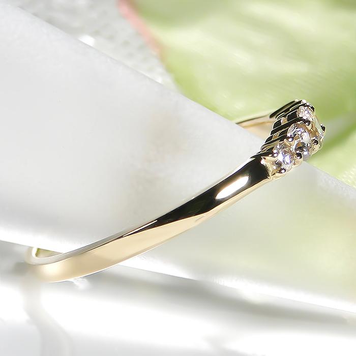 K18YG/PG/WG 0.20ctUP ダイヤモンド リング ゴールド K18 YG PG WG  0.2カラット グラデーション 18k 18金 結婚 ブライダル 4月誕生石 ber0315の画像