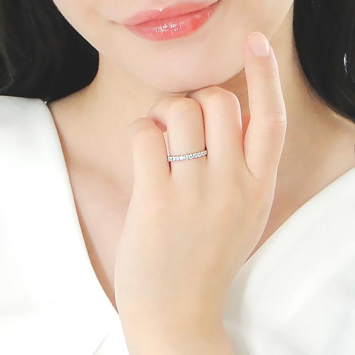 pt900/K18YG 0.2ct ダイヤモンド エタニティリング  送料無料 プレゼント 0.2カラット プチプラ 安い 細身 人気 指輪 華奢 シンプル ber0320の画像