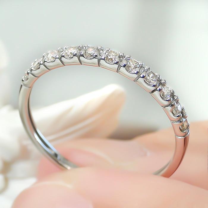 pt900/K18YG 0.2ct ダイヤモンド エタニティリング  送料無料 プレゼント 0.2カラット プチプラ 安い 細身 人気 指輪 華奢 シンプル ber0320の画像