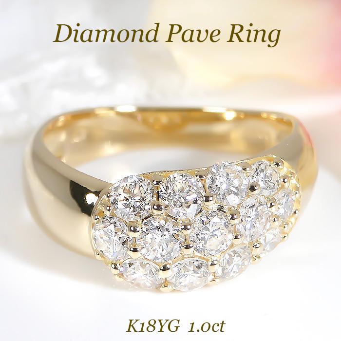 K18YG/PG/WG 1.00ct ダイヤモンド リング ジュエリー 