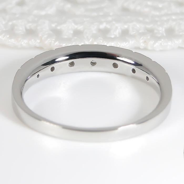 Pt900 0.10ct ダイヤモンド エタニティリング 0.1カラット pt900 0.1ct  送料無料 グラデーション 可愛い プレゼント 誕生日 ハーフエタ 人気 ber0324の画像