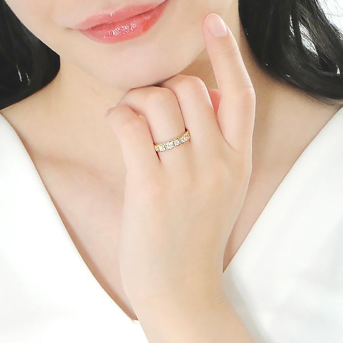 K18YG/PG/WG 0.30ct ダイヤモンド エタニティリング ゴールド リング 0.3カラット K18YG PG WG 0.30ct18k 18金 可愛いリング ハーフエタニティber0325の画像