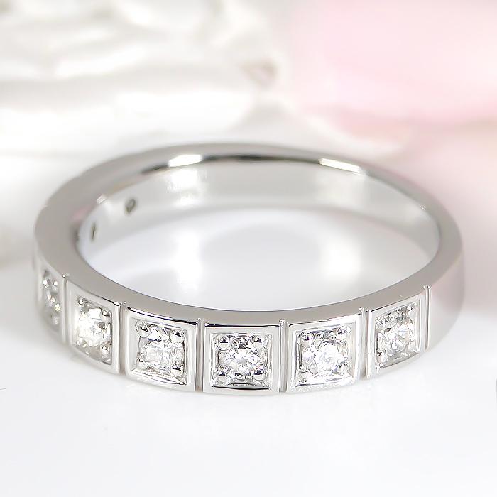Pt900 0.3ct プラチナ ダイヤモンド リング ジュエリー 0.3カラット プラチナリング ゴールド 可愛い リング Pt900 0.30ct ハーフエタニティ ber0326の画像