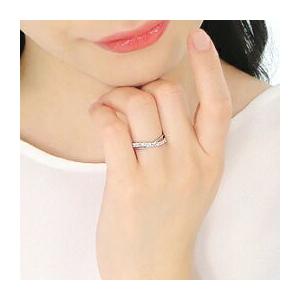 Pt900 0.30ct クロス ダイヤモンド リング ジュエリー 0.3カラット ウェーブ プラチナ プラチナ900 ハーフエタニティ 4月 誕生石 送料無料 ber0329｜awee｜04