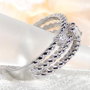K18YG PG WG 0.30ct ツイスト ダイヤモンド リング ジュエリー ダイヤ 0.3カラット 18金 ゴールド ツイスト 3連 幅広 18k 可愛い ひねり ber0334の画像