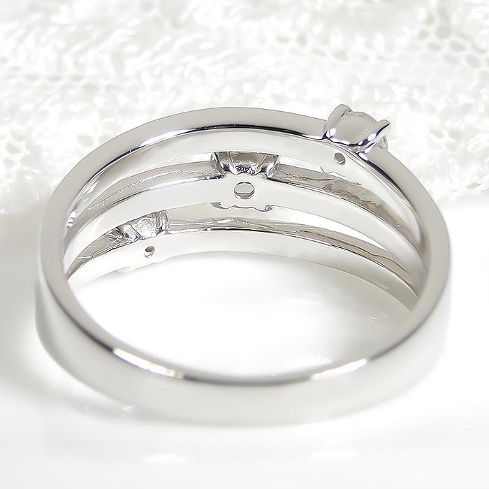 K18YG PG WG 0.30ct ダイヤモンド リング ジュエリー 0.3カラット 3連 18金 ゴールド 幅広 18k 可愛いリング 4月誕生石 新作 人気 送料無料 ber0336の画像