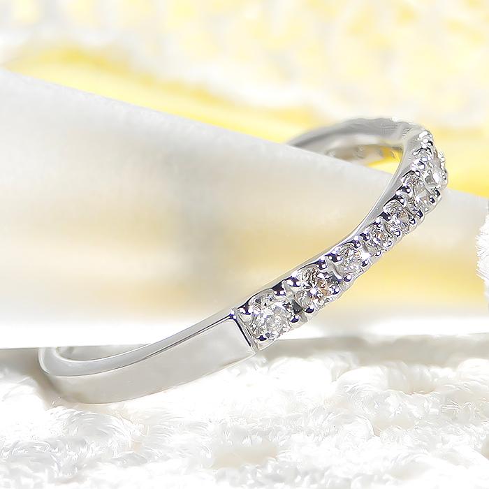 Pt900 0.20ct ダイヤモンド リング ジュエリー 個性的 0.2カラット ルテニウム割 プラチナ エタニティ ハーフエタ プラチナ900 4月誕生石  ber0341の画像