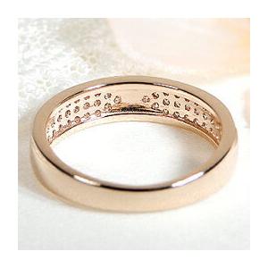 ゴールド K18 YG PG WG 0.37ct パヴェ ダイヤモンド リング 0.37 