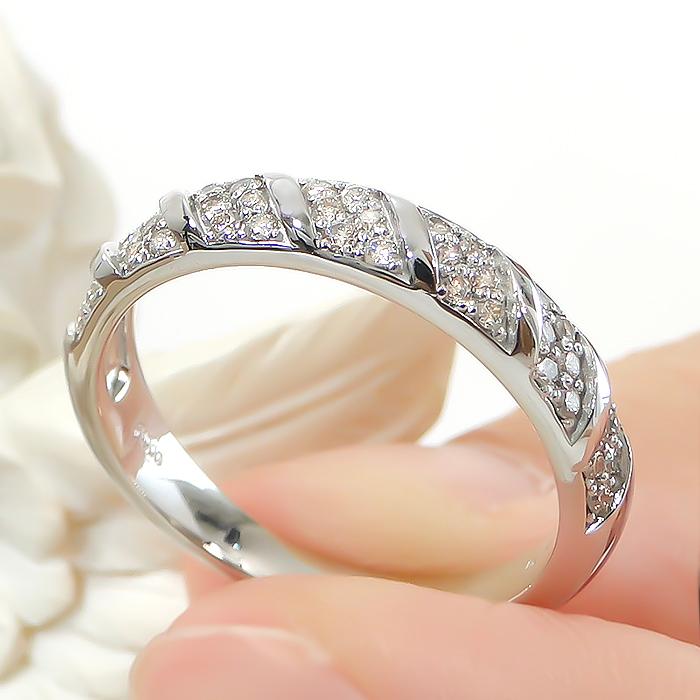 K18YG PG WG 0.20ct ダイヤモンド リング ゴールド ジュエリー ダイヤ 0.20カラット 18金 18k ツイスト 4月誕生石 デイリーリング ber0348の画像