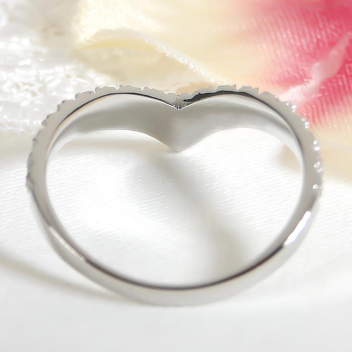 Pt900 0.30ct Vライン ダイヤモンド リング ジュエリー ダイヤ V字 Ｖ デザインリング 0.30カラット ルテニウム割 プラチナ モダン 可愛い 4月誕生石 ber0353の画像