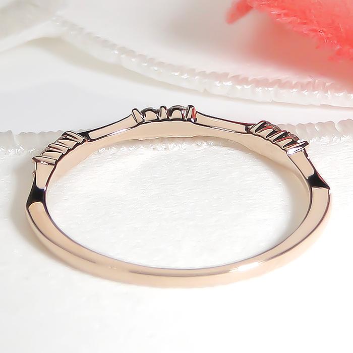 K18YG PG WG 0.10ct ダイヤモンド リング ジュエリー ダイヤ エタニティ 個性的 0.1カラット 18金 18k ゴールド 可愛いリング 細身 4月誕生石 ber0357の画像