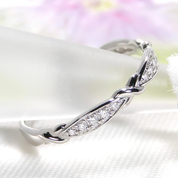 Pt900 0.12ct インフィニティ ダイヤモンド リング ジュエリー ダイヤ 