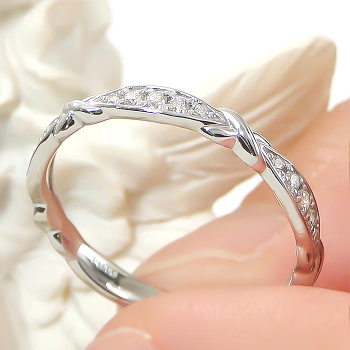 Pt900 0.12ct インフィニティ ダイヤモンド リング ジュエリー ダイヤ 