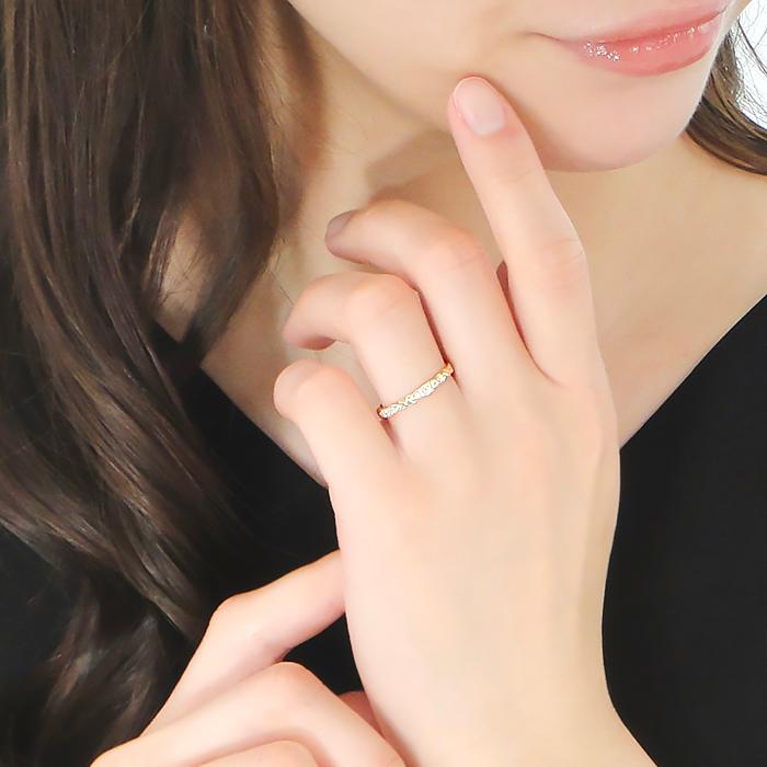 K18 YG PG WG 0.12ct インフィニティ ダイヤモンド リング ジュエリー ダイヤ 無限 ∞ ゴールド 0.12カラット ゴールド 18金 18k 4月誕生石 ber0359 |  | 02