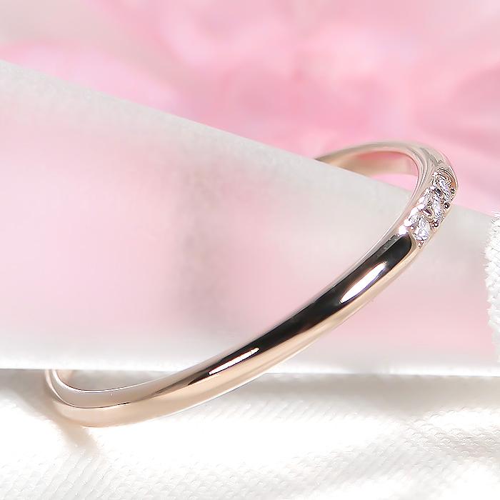 K18YG PG WG 0.03ct ダイヤモンド リング ジュエリー ダイヤ ゴールド イエロー ホワイト ピンク 重ね着け レイヤード 普段使い デイリー 3粒 ber0369の画像