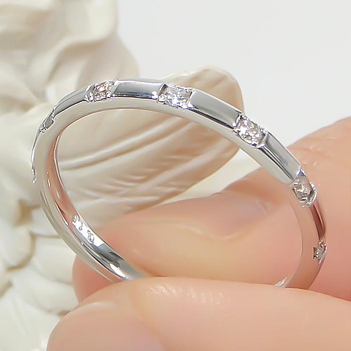K18YG PG WG 0.10ct ダイヤモンド リング ジュエリー ダイヤ ゴールド イエロー ホワイト ピンク ドット 重ね着け レイヤード 普段使い デイリー ber0372の画像