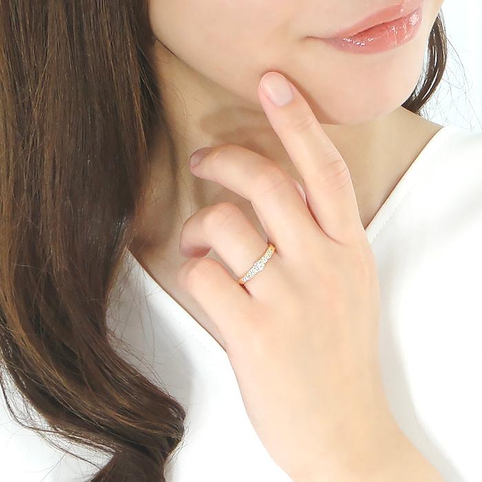 K18YG PG WG 0.30ct ダイヤモンド リング ジュエリー ダイヤ 18金 18k