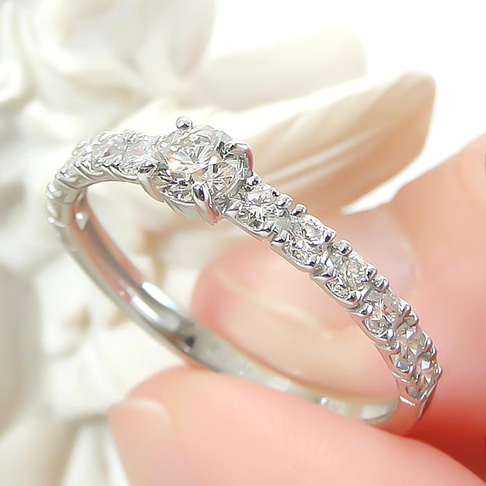 Pt900 0.50ct ダイヤモンド リング ジュエリー ダイヤ プラチナ 0.5