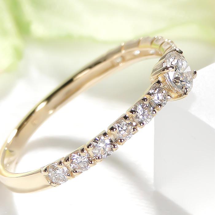 K18YG/PG/WG 0.50ct ダイヤモンド リング ジュエリー ダイヤ プラチナ 0.5カラット 豪華 フチあり 18金 ゴールド ハーフ エタニティ 人気 普段使い ber0394 |  | 01