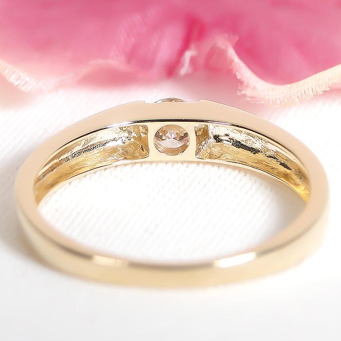 K18YG 0.17ct 一粒 ダイヤモンド リング 送料無料 ダイヤ 0.17カラット