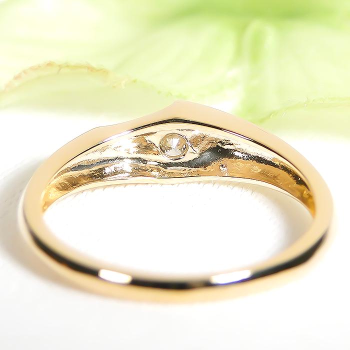 K18 YG 0.17ct 一粒 ダイヤモンド リング 送料無料 ダイヤ 0.17