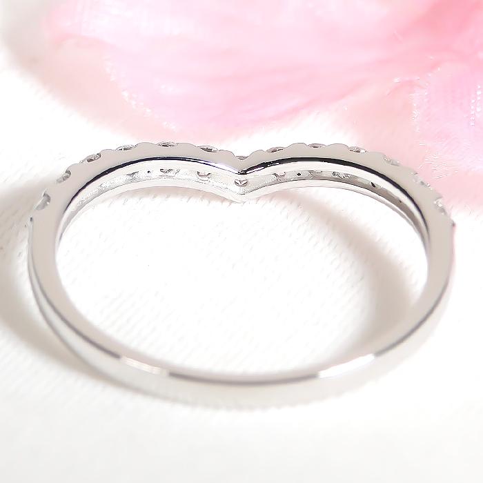 pt900 【0.3ct】Vライン ダイヤモンド リング 送料無料 0.3ct Vライン