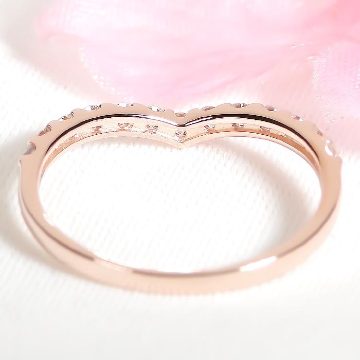 K18YG/PG/WG 【0.3ct】Vライン ダイヤモンド リング 送料無料 K18 18金 0.3ct Vライン  YG WG PG プレゼント 記念日 誕生日 結婚 普段使い ブライダル ber0400の画像