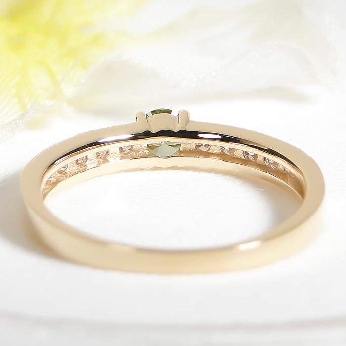 ダイヤモンド リング 0.3ct ゴールド レディース ジュエリー アクセサリー リング 指輪 緑 ダイヤ ダイア ギフト プレゼント グリーン 送料無料 ber0403の画像
