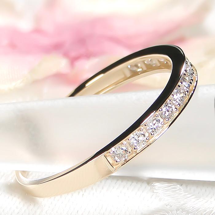 ゴールド K10 YG PG WG 0.2ct ダイヤモンド リング 送料無料 0.2