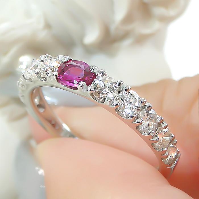 プラチナ pt900 ルビー ダイヤモンド リング 送料無料 ダイヤ
